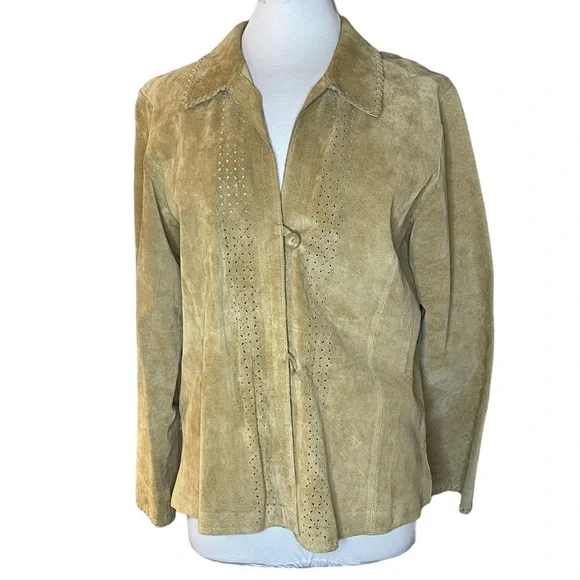 Vintage Marsh Landing 90’s Suede Jacket and Skirt Set - Picture 2 of 11